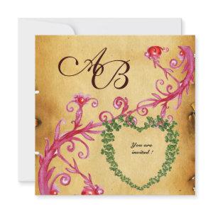 MAGIC BERRIES SHAMROCK HEART MONOGRAM parchment