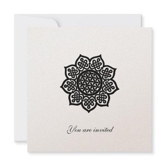 MAGIC EVENT Black White Celtic Knot Sunflower