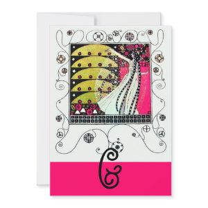 MAGIC OF THE SPRING,bright pink white black yellow