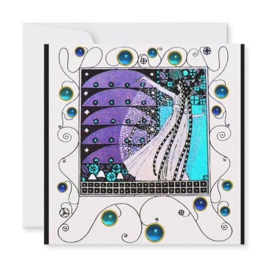 MAGIC OF THE  SPRING,bright purple black aqua blue