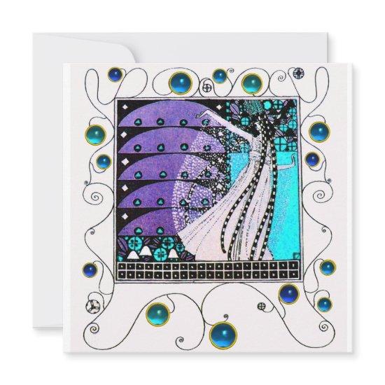 MAGIC OF THE  SPRING,bright purple black aqua blue