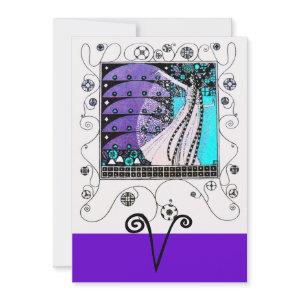MAGIC OF THE  SPRING,bright purple black aqua blue