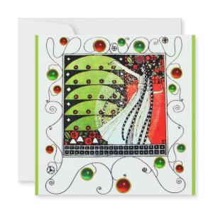MAGIC OF THE SPRING bright red black white green