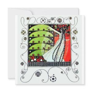 MAGIC OF THE  SPRING ,bright red black white green