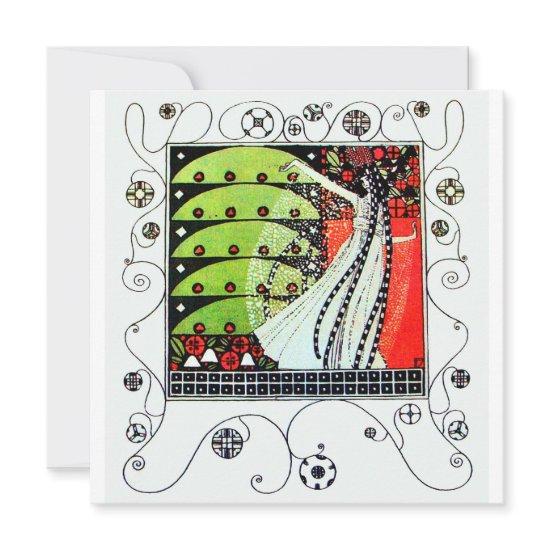 MAGIC OF THE  SPRING ,bright red black white green