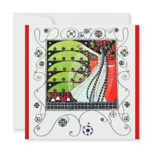MAGIC OF THE  SPRING ,bright red black white green