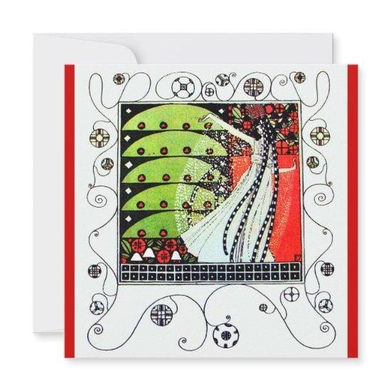 MAGIC OF THE  SPRING ,bright red black white green