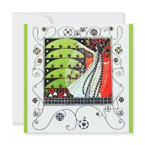 MAGIC OF THE  SPRING ,bright red black white green