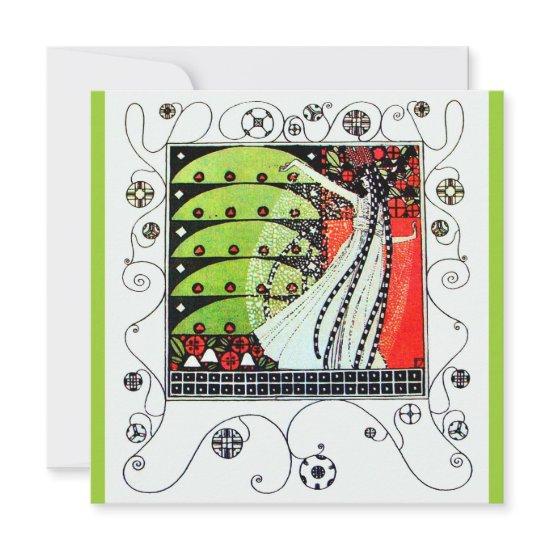 MAGIC OF THE  SPRING ,bright red black white green
