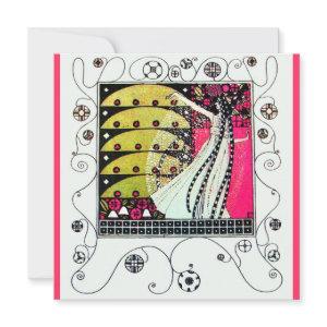 MAGIC OF THE SPRING, Fuchsia,Green Yellow,Black