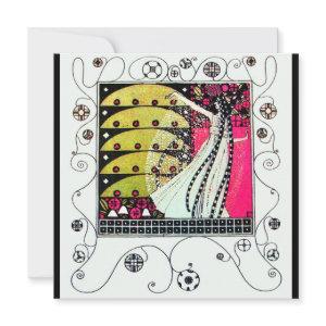 MAGIC OF THE SPRING, Fuchsia,Green Yellow,Black