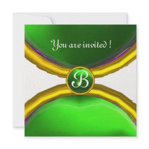 MAGIC RINGS ,MONOGRAM gem green ice