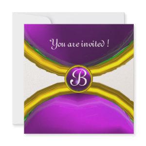 MAGIC RINGS ,MONOGRAM gem purple gold
