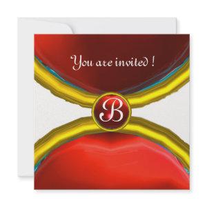 MAGIC RINGS ,MONOGRAM  gem red ice