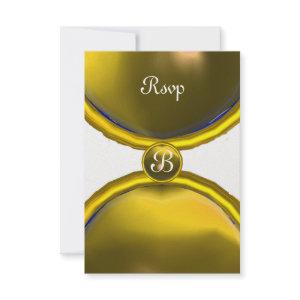 MAGIC RINGS ,MONOGRAM rsvp gem yellow ice