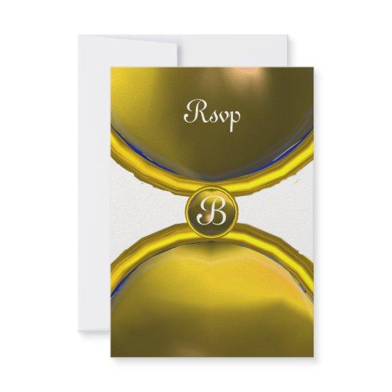 MAGIC RINGS ,MONOGRAM rsvp gem yellow ice
