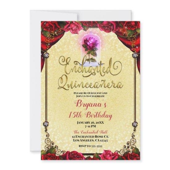 Magical Glow Rose Yellow Gold Quinceañera 15th