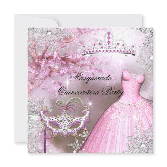 Magical Princess Quinceanera Masquerade Pink