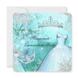 Magical Princess Quinceanera Masquerade Teal