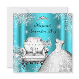 Magical Princess Quinceanera Masquerade Teal