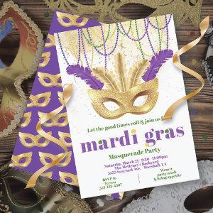 Mardi Gras Gold Masquerade Party