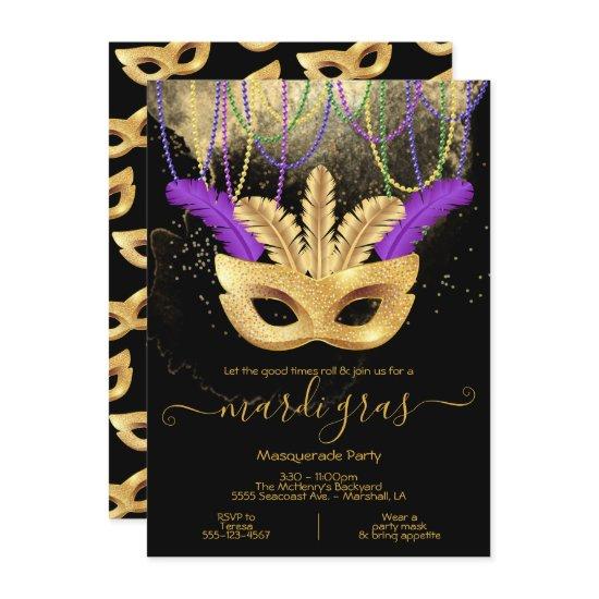 Mardi Gras Gold Masquerade Party