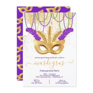 Mardi Gras Gold Masquerade Party