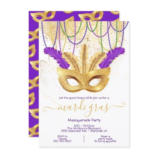 Mardi Gras Gold Masquerade Party