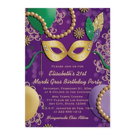 Mardi Gras Mask Birthday