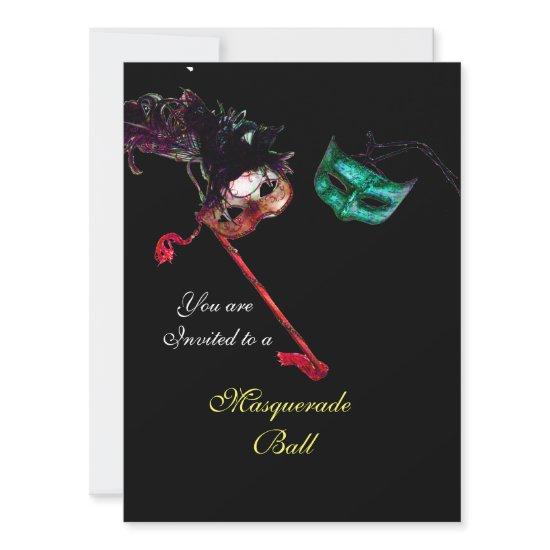 MARDI GRAS MASQUERADE BALL ,Black rsvp