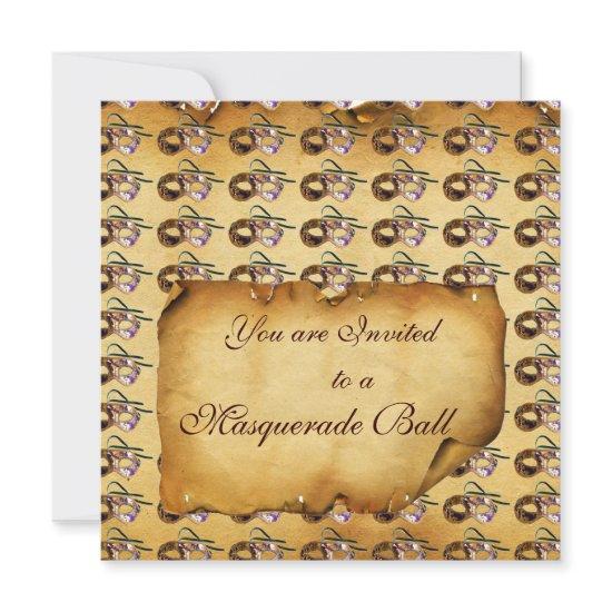 MARDI GRAS MASQUERADE MASKS Classy Parchment