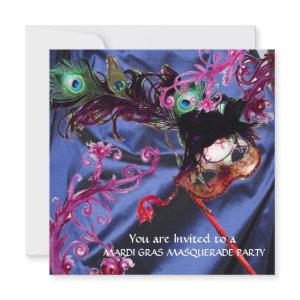 MARDI GRAS MASQUERADE PARTY, BLUE SILK CLOTH