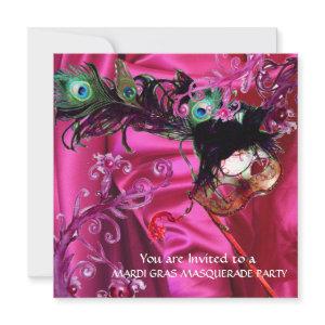 MARDI GRAS MASQUERADE PARTY, FUCHSIA SILK CLOTH