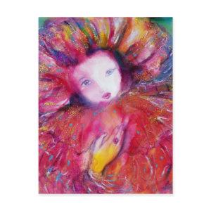 MASK IN RED Venetian Masquerade Faces Postcard