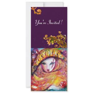 MASK IN YELLOW,MARDI GRAS PARTY  purple red violet