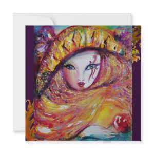 MASK IN YELLOW red purple violet sparkle silver