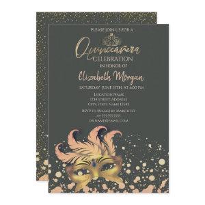 Masque,Confetti Dots Masquerade Quinceañera