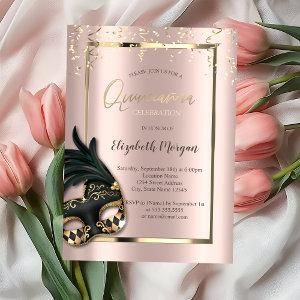 Masque Rose Gold Masquerade Quinceañera