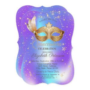 Masque Stars Holographic Quinceañera