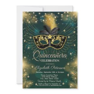Masque,String Lights,Stars Green Quinceañera