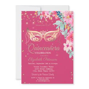 Masquer,Diamonds Spring Flowers Quinceañera