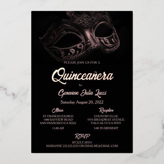 Masquerade Ball Foil Quinceanera Party  Foil