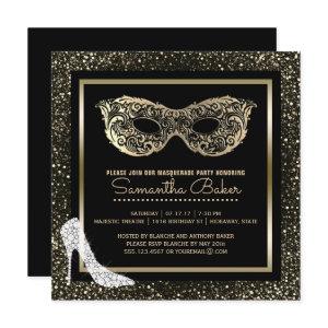 Masquerade Ball High Heels Black Gold Sweet 16