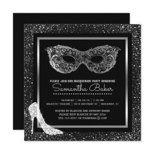 Masquerade Ball High Heels Black Silver Sweet 16
