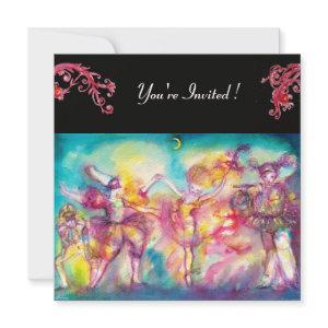 MASQUERADE BALL,red flourishes ,felt paper