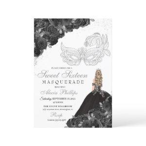 Masquerade Ball Sweet Sixteen Black & Silver