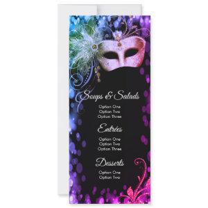 Masquerade Birthday Party Menu Programs