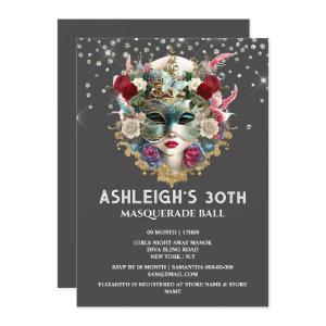 Masquerade birthday Venetian ladies face mask chic