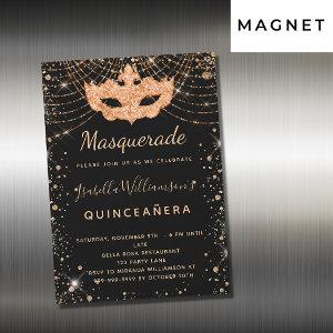 Masquerade black Quinceanera  magnet