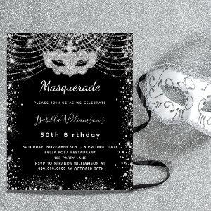 Masquerade black silver budget birthday